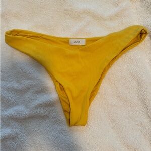 Onia Ribbed Yellow Swim Bottoms
